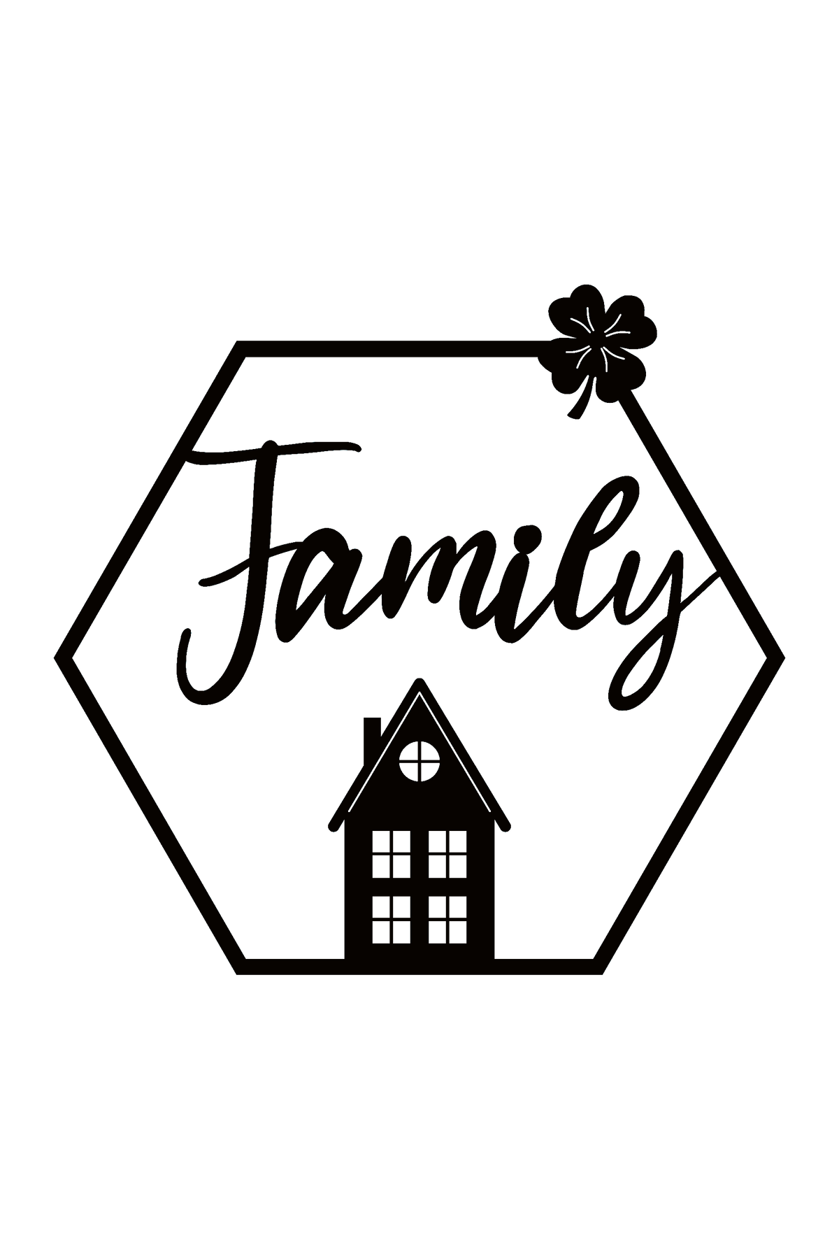 Digitale Datei - Geometrischer Kranz "family"