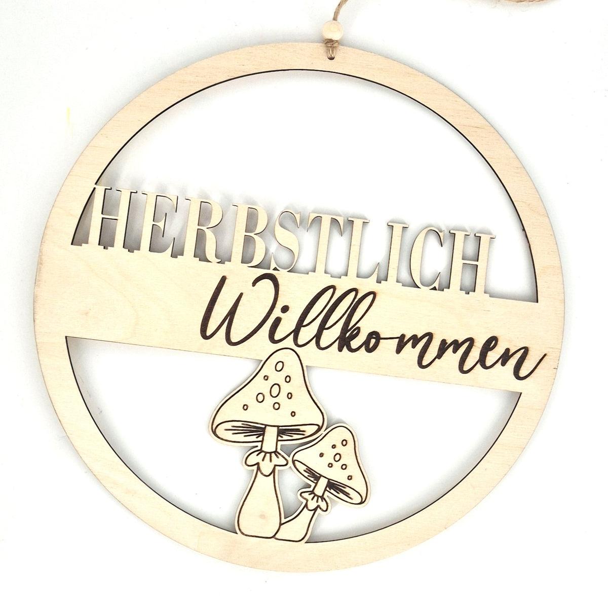 Digitale Datei - Herbstlich Willkommen Herbstkranz