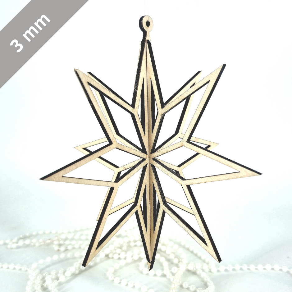 Digitale Datei - Stern zum Aufhängen (3mm groß)