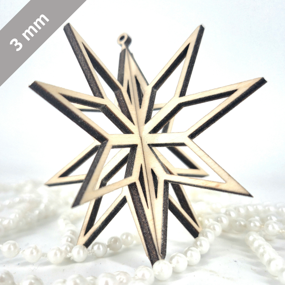 Digitale Datei - Stern zum Aufhängen (3mm mini)