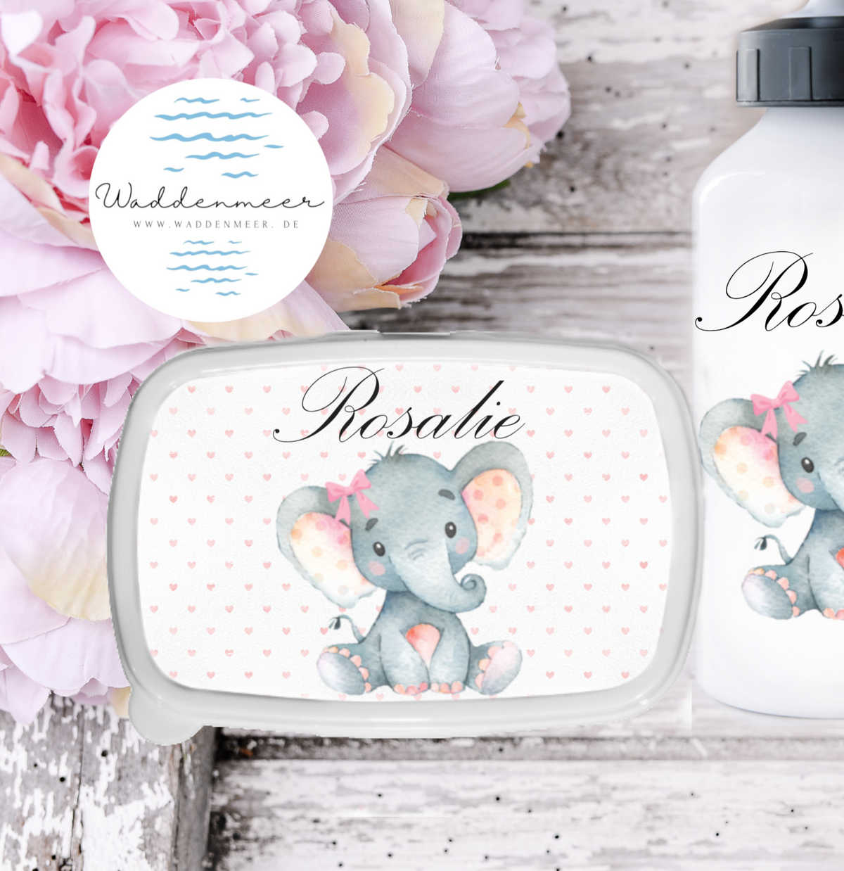 Brotdose Elefant rosa