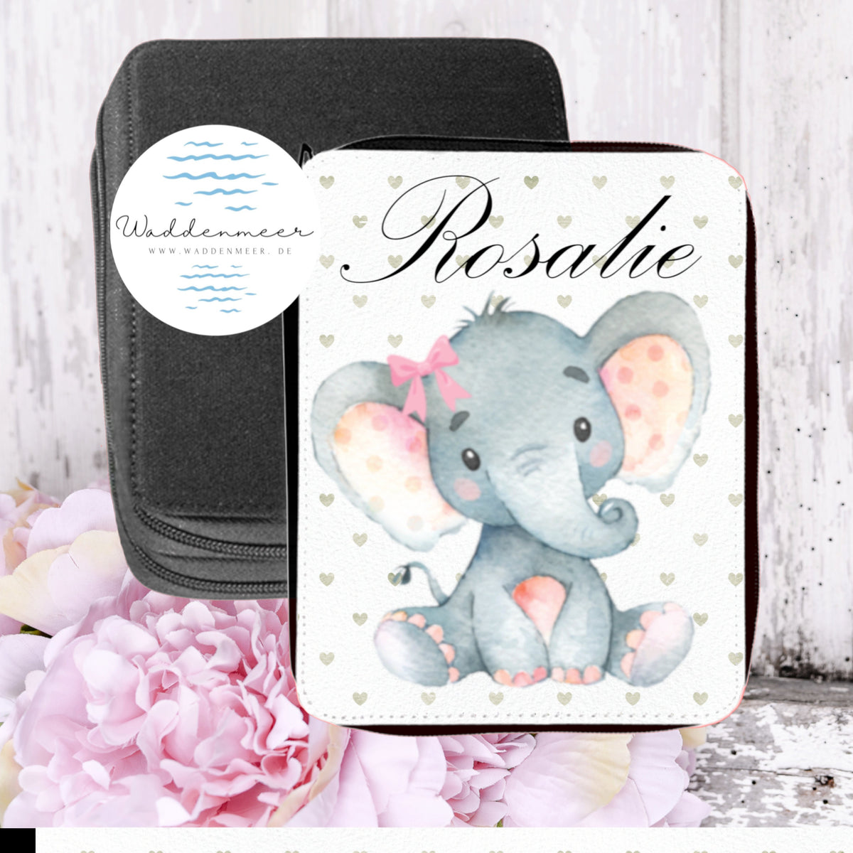 Federmappe Elefant rosa